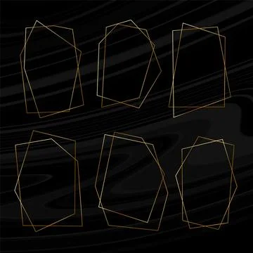 Set of geometric art deco frames for wedding invitations Stock Illustration