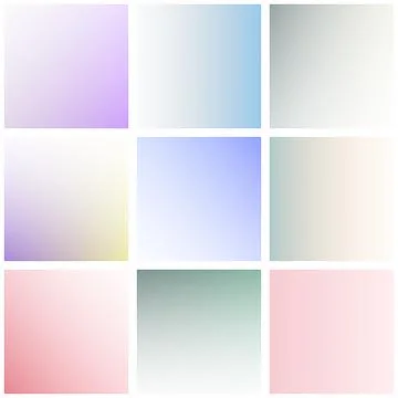 Set of geometric backgrounds. Abstract gradient patterns from large sized c.. Stock Illustration
