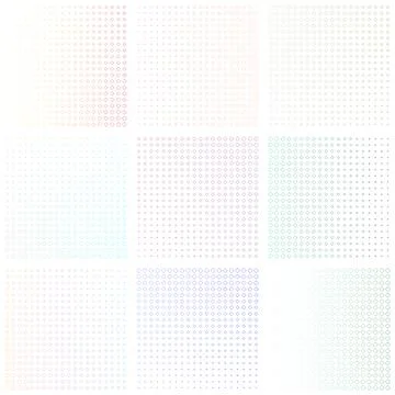 Set of geometric backgrounds. Abstract gradient patterns from small sized r.. 库存插图
