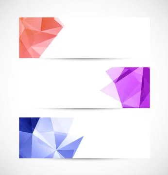 Set of geometric banners Stock Illustration