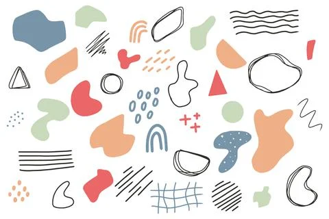 Set of geometric elements. Stockillustratie