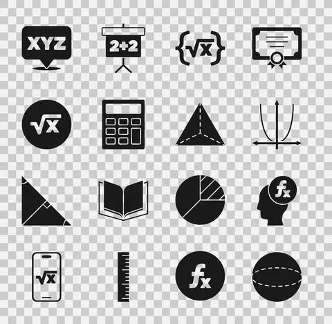 Set Geometric figure Sphere, Function mathematical symbol, Graph, schedule Stock Illustration