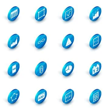 Set Geometric figure Square, root, Graph, schedule, chart, diagram, Mobile .. Illustrazione stock