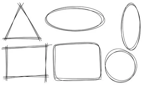 Set of geometric frame. Stock Illustration