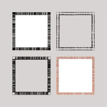 Set of geometric frames. Abstract vector frameworks from lines Stock Illustration