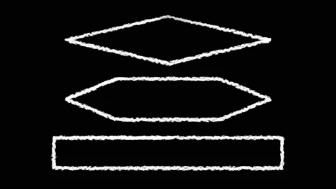 Set of Geometric Frames Chalkbaord Animation Loop Stock Footage 201440339