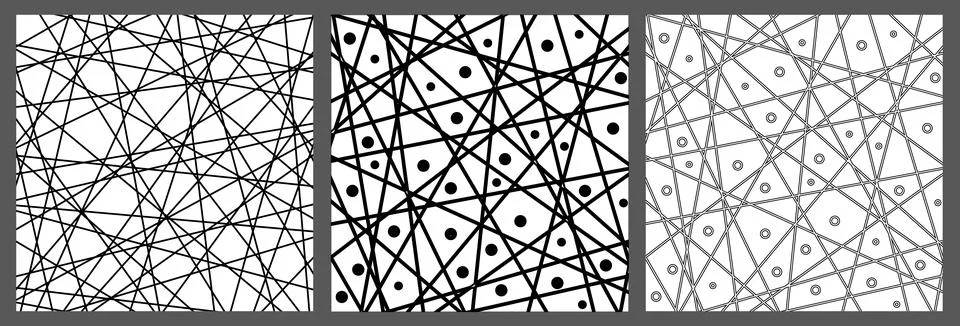 Set of Geometric Modern Vector Backgrounds and Graphics. Collection of Patterns Illustrazione stock