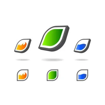 Set of geometric multicolor bubble shapes. Business signs symbols, labels, ba Stock Illustration