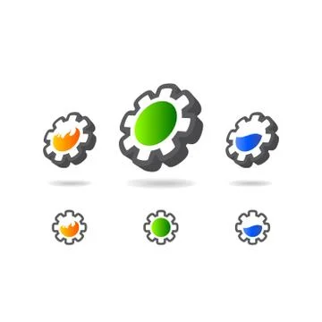 Set of geometric multicolor bubble shapes. Business signs symbols, labels, ba Stock Illustration