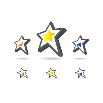 Set of geometric multicolor bubble shapes. Business signs symbols, labels, ba Stock Illustration