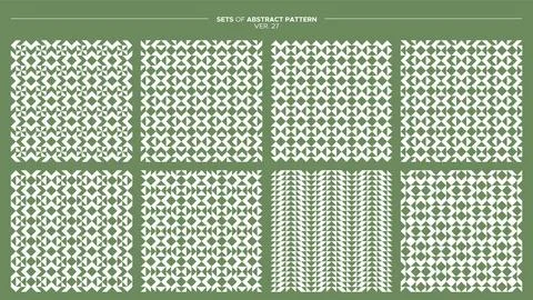 Set of geometric pattern design. Modern abstract line pattern template. Illustrazione stock