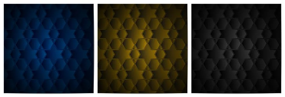 Set of geometric pattern luxury dark background Stock Illustration