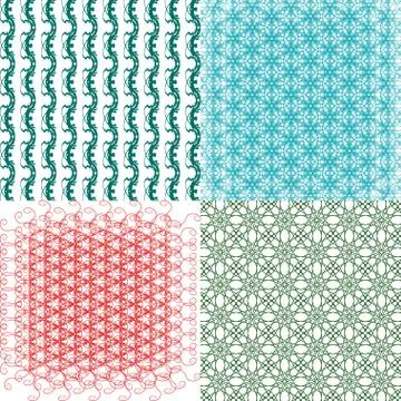Set of  geometric pattern in op art design. Vector art. Illustrazione stock