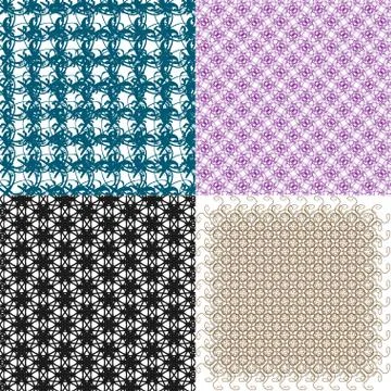 Set of  geometric pattern in op art design. Vector art. 库存插图