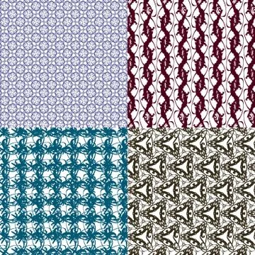 Set of  geometric pattern in op art design.  art. 库存插图