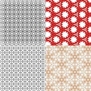 Set of  geometric pattern in op art design.  art. 库存插图