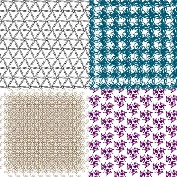 Set of  geometric pattern in op art design.  art. Stock Illustration