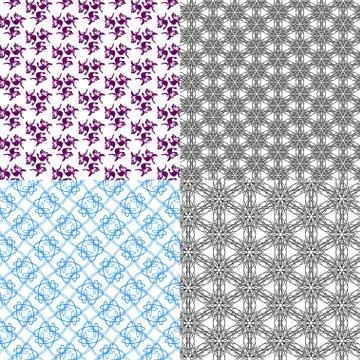 Set of  geometric pattern in op art design.  art. 库存插图