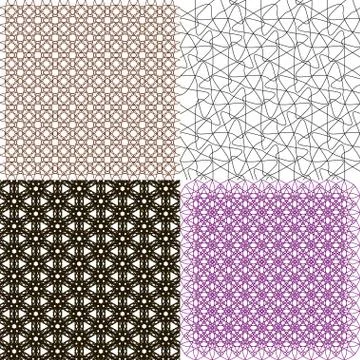 Set of  geometric pattern in op art design.  art. 库存插图