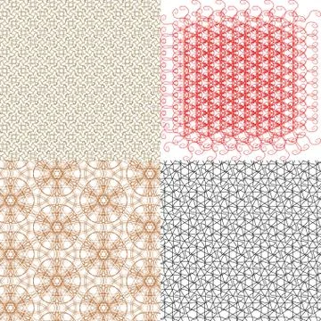 Set of  geometric pattern in op art design.  art. 库存插图