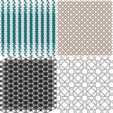 Set of  geometric pattern in op art design.  art. 库存插图