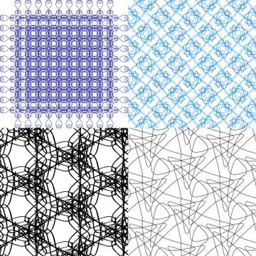 Set of  geometric pattern in op art design.  art. 库存插图