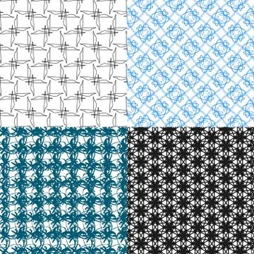 Set of  geometric pattern in op art design.  art. 库存插图
