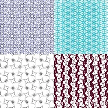 Set of  geometric pattern in op art design.  art. 库存插图