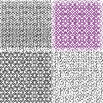 Set of  geometric pattern in op art design.  art. 库存插图