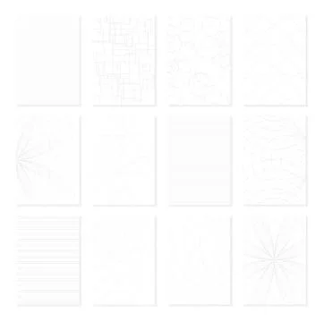 Set of geometric patterns for business document or paper 스톡 일러스트