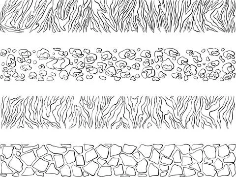 Set of geometric patterns from the skin of African animals Stock Illustration