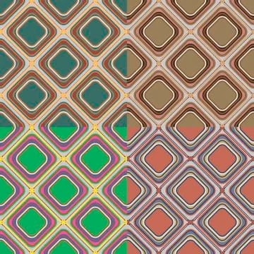 Set of geometric seamless patterns Illustration