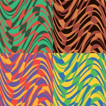 Set of geometric seamless patterns Illustration