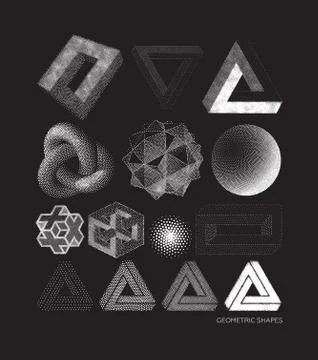 Set of geometric shapes Stock Illustration