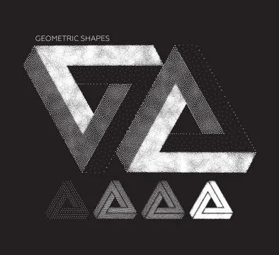 Set of geometric shapes Stock Illustration