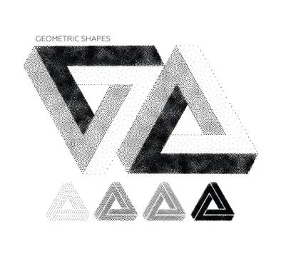 Set of geometric shapes Stock Illustration