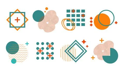Set of geometric shapes Illustrazione stock