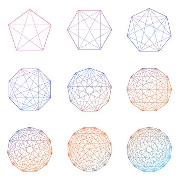 Set of geometric shapes. Vector Stock Illustration