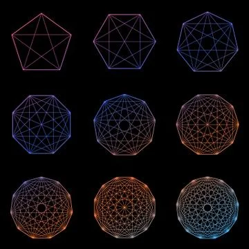 Set of geometric shapes. Vector Stock Illustration