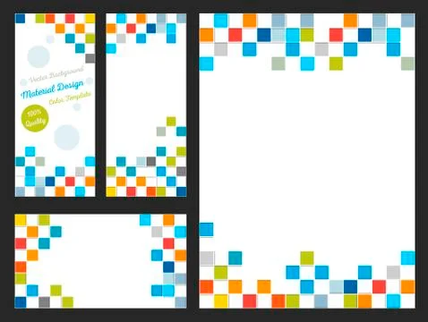 Set of Geometric Vector Backgrounds Stockillustratie