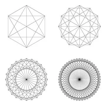Set of geometrical elements and shapes. Sacred Geometry vector designs Stockillustratie