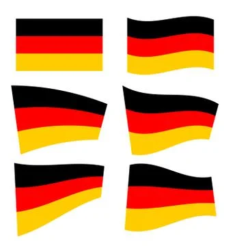 Set of german flags Illustrazione stock
