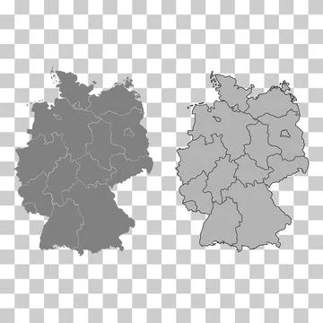 Set of Germany map icon, geography blank concept, isolated graphic background イラスト素材