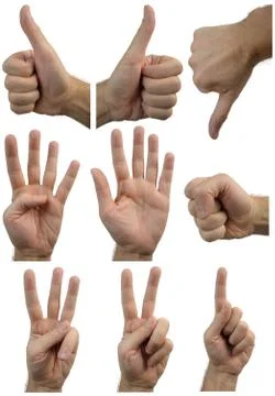 Set of gestures Stock Photos