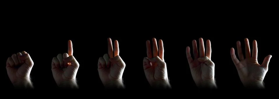 Set of gesturing hands Stock Photos