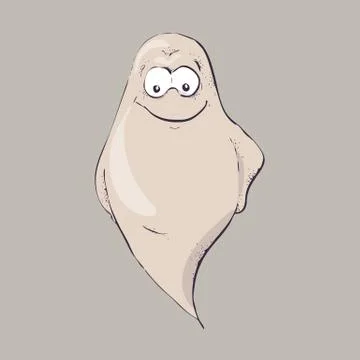 Set of ghost characters emoticons isolated. Vector illustration Stock Illustration