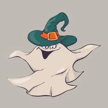 Set of ghost characters emoticons isolated. Vector illustration Stock Illustration
