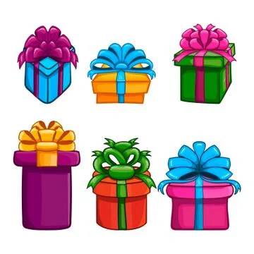 Set with gift box Stock Illustration