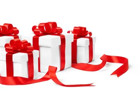 Set of gift box isolated Foto stock