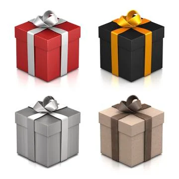 Set of gift boxes. Stock Illustration